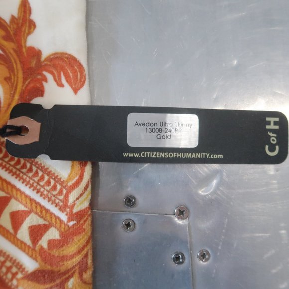 COH The Avedon Ultra Skinny Gold Velvet Jeans 26 - Picture 5 of 9